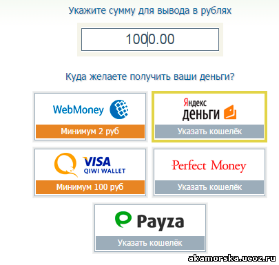 Платежные системы проекта